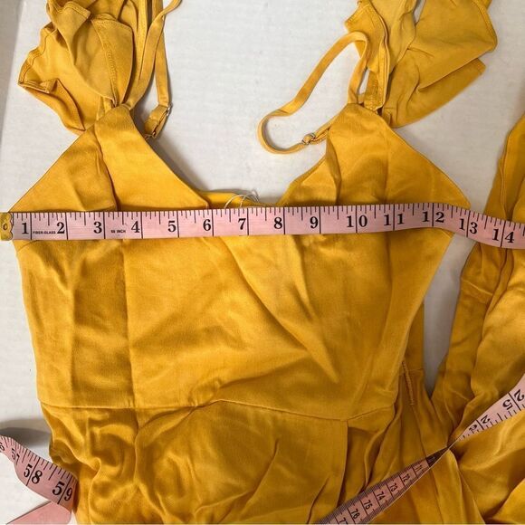 NWT Revolve x Lovers & Friends Taylor Gown in Golden Rod | size XS - Picture 11 of 11